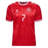 Camisa de time de futebol Dinamarca Mathias Jensen #7 Replicas 1º Equipamento Europeu 2024 Manga Curta